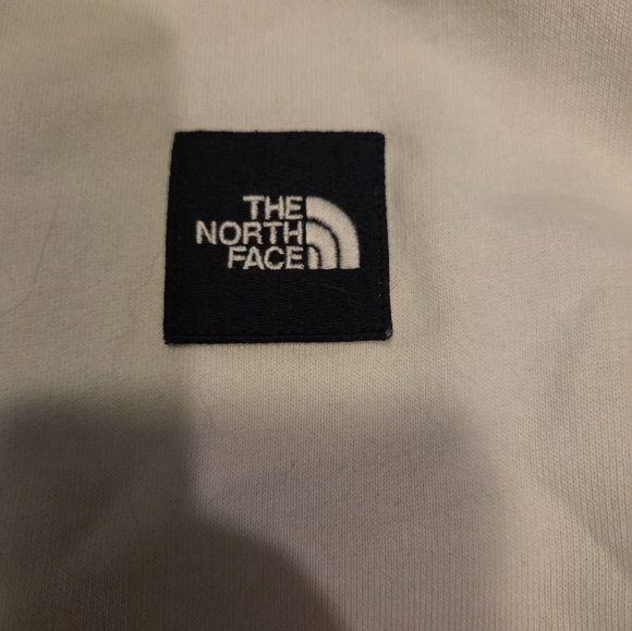 Women's The North Face cropped sweatshirt hoodie size L black/white oversized - Picture 3 of 8